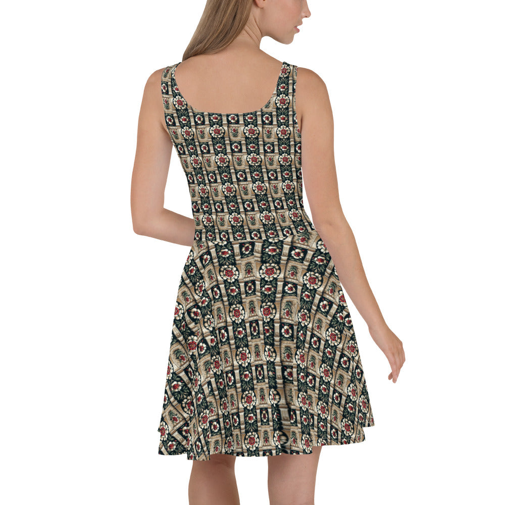 Tudor Rose on a Castle Skater Dress