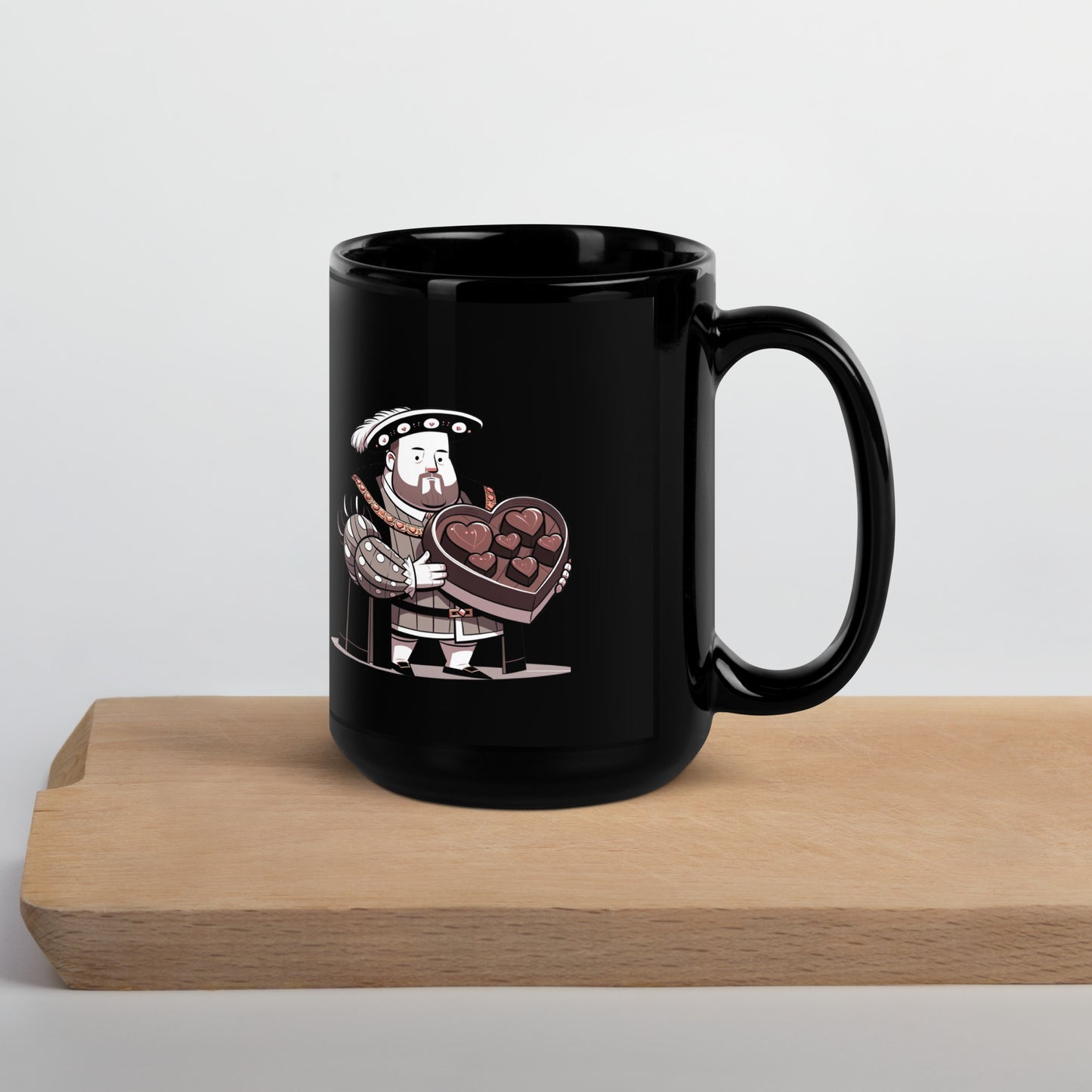 Henry VIII’s Guide to Love: What Not To Do Black Glossy Mug