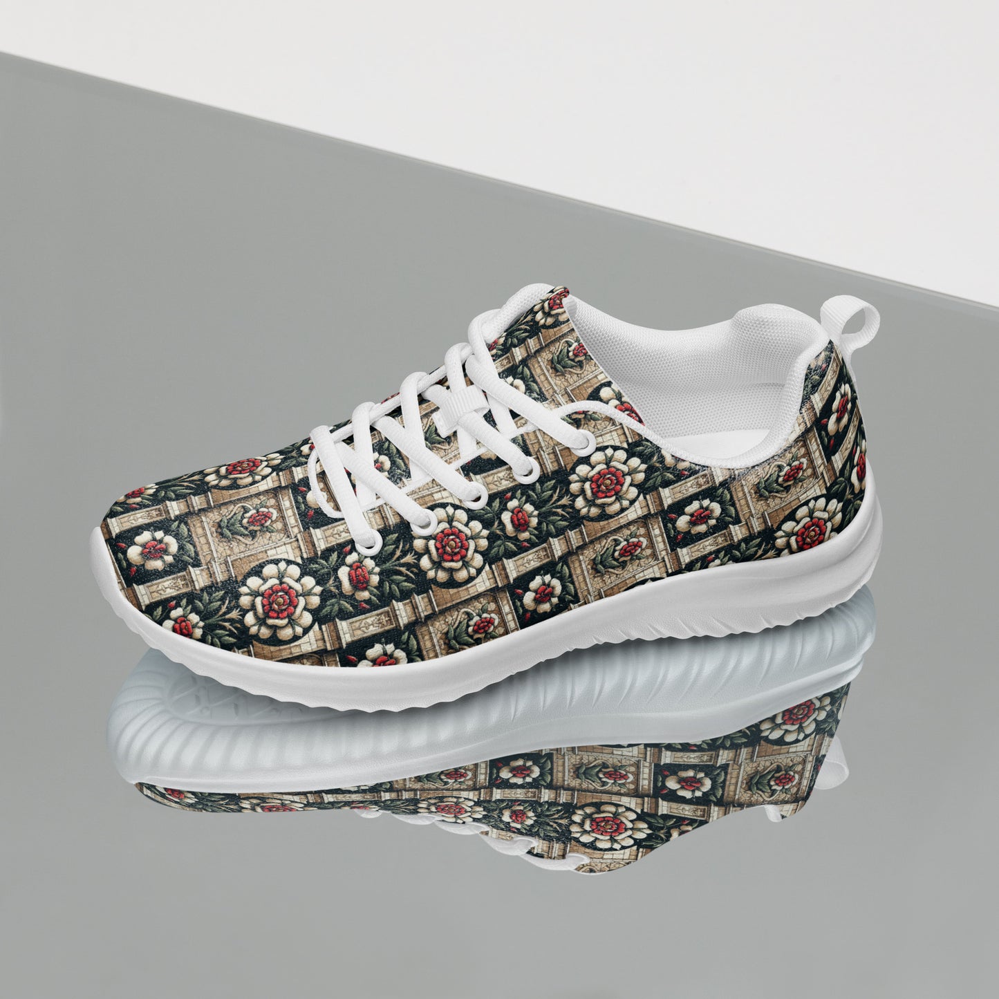 Tudor Rose on a castle Women’s athletic shoes