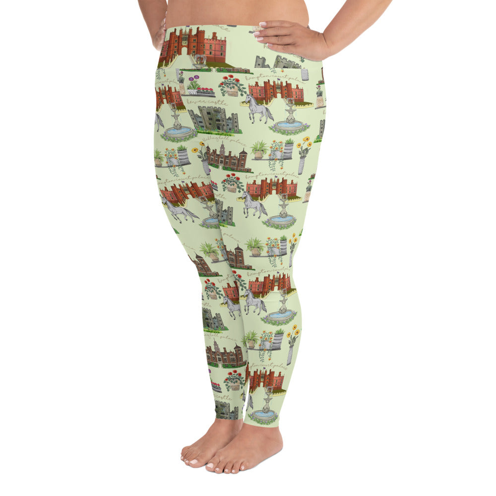 Anne Boleyn Homes and Spring English Garden All-Over Print Plus Size Leggings