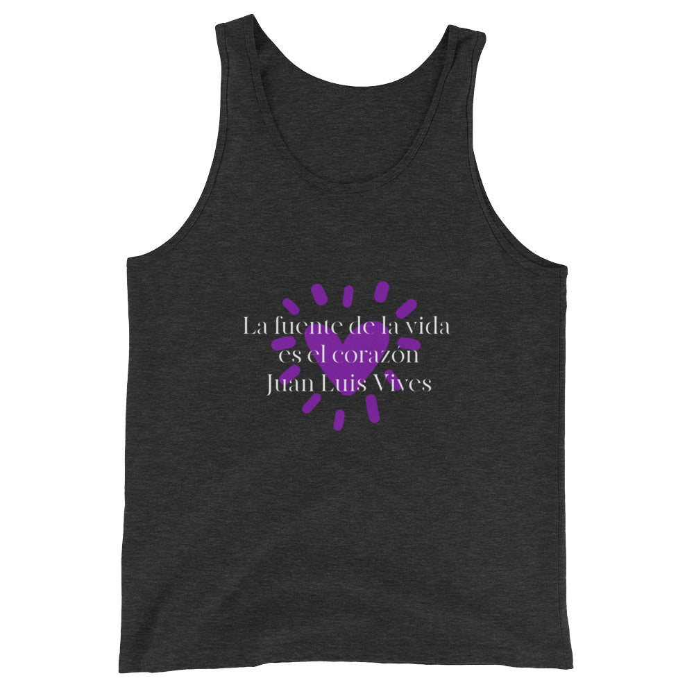 Juan Luis Vives Center of Life is the Heart Unisex Tank Top