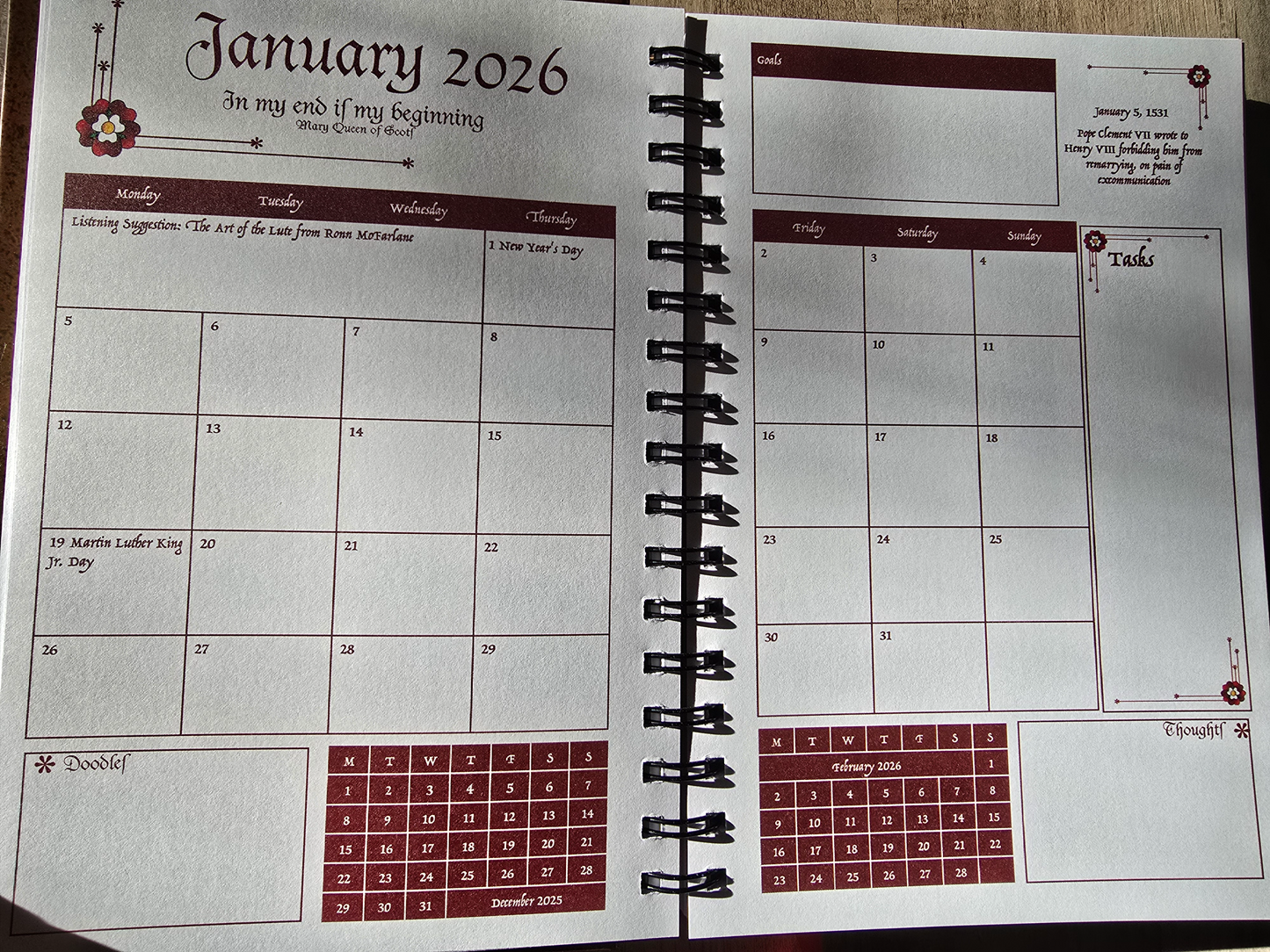 2027 Tudor Planner Crowdfunder SHIPS in DECEMBER 2026