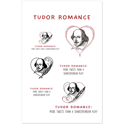 Tudor Romance: More Twists than a Shakespearean Play Kiss Cut Stickers