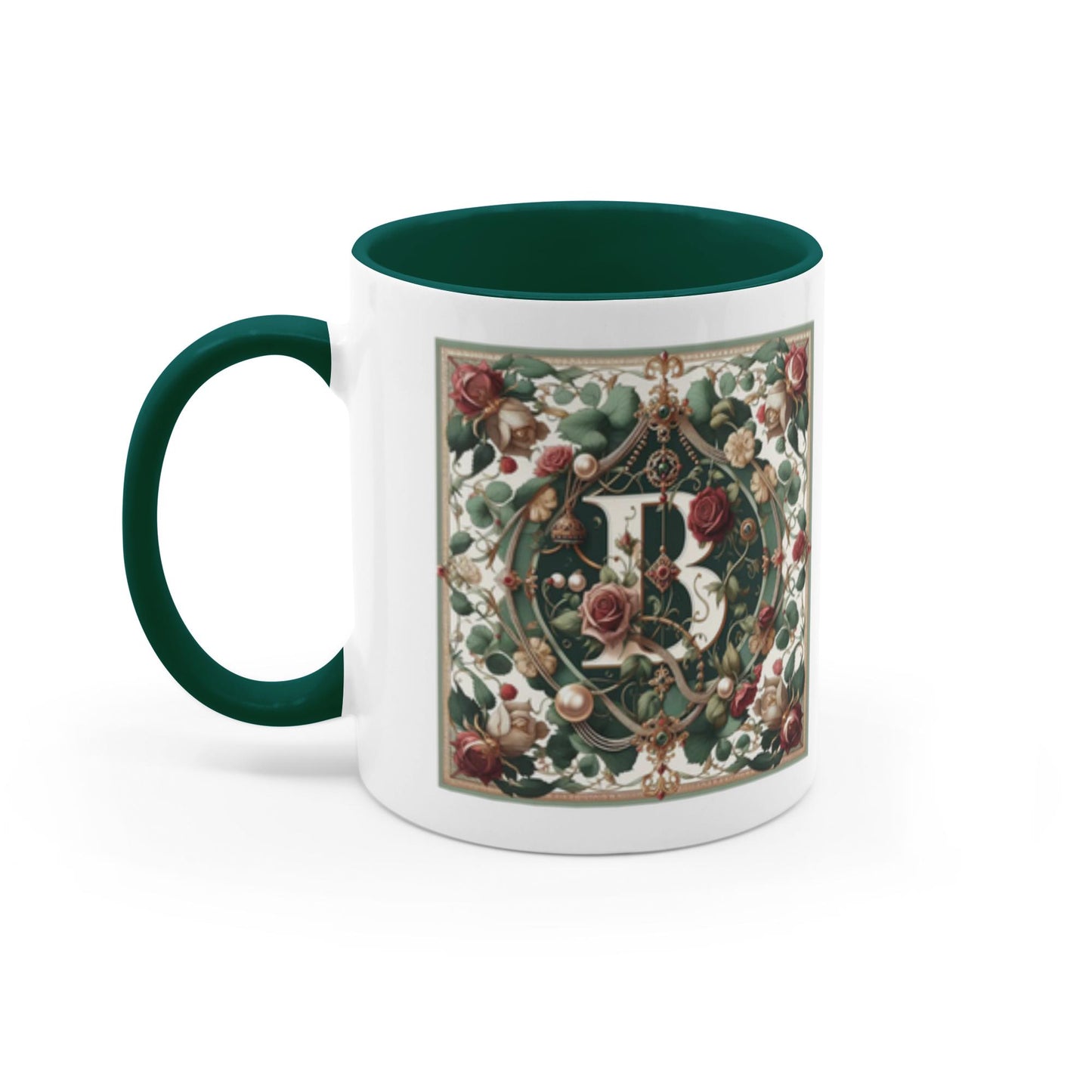 Jeweled B Accent Mugs