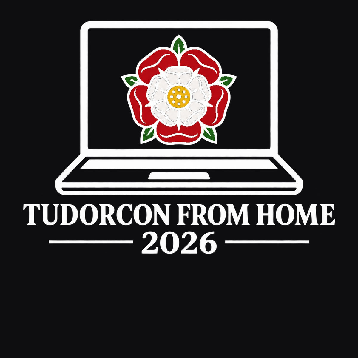 Close-up of the Tudorcon From Home 2026 design printed on the blanket