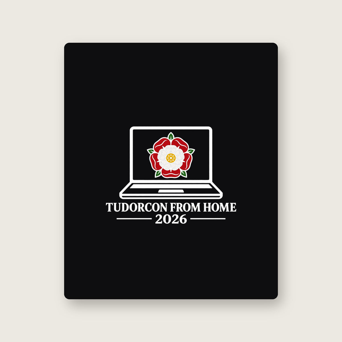 Tudorcon From Home 2026 throw blanket, flat view of the design