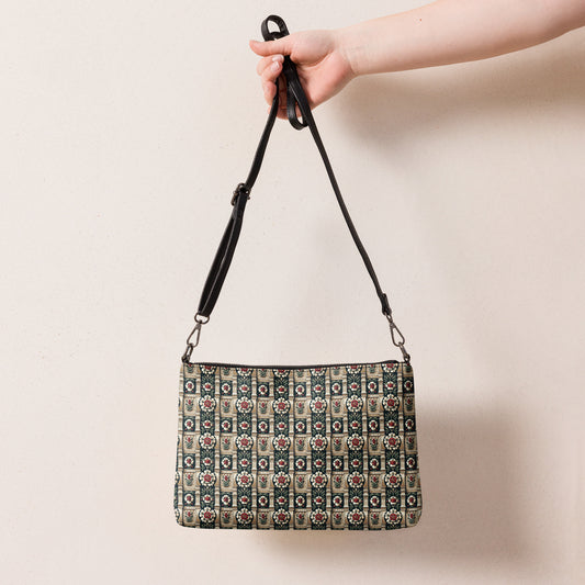 Tudor Rose on a Castle Crossbody bag