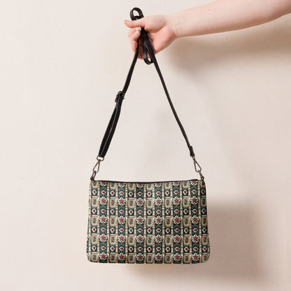 Tudor Rose on a Castle Crossbody bag