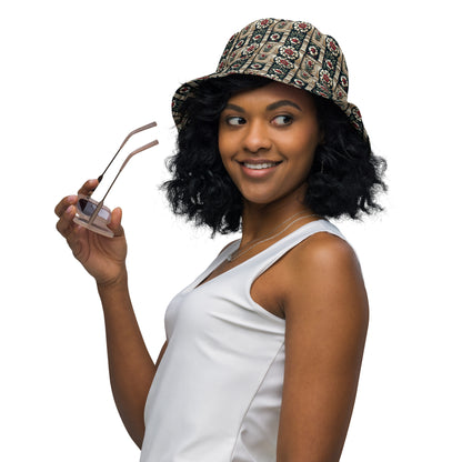 Tudor Rose on a Castle Reversible bucket hat