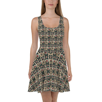 Tudor Rose on a Castle Skater Dress