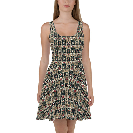 Tudor Rose on a Castle Skater Dress