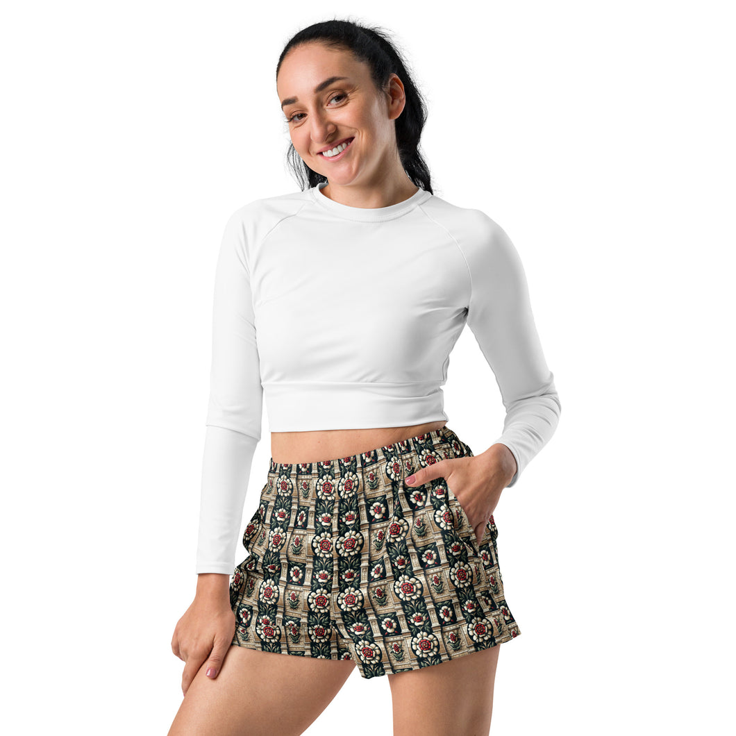 Tudor Rose  All-Over Print Unisex Athletic Shorts