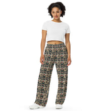 Tudor Rose on a Castle All-over print unisex wide-leg pants