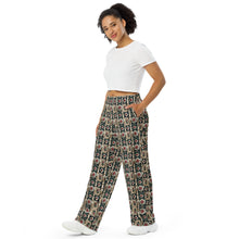 Tudor Rose on a Castle All-over print unisex wide-leg pants