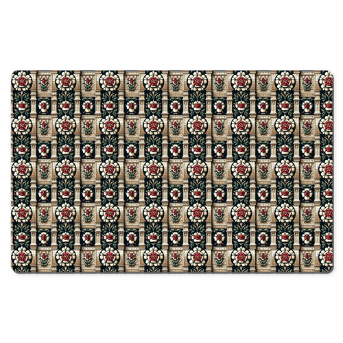Tudor Rose on a Castle Desk Mats