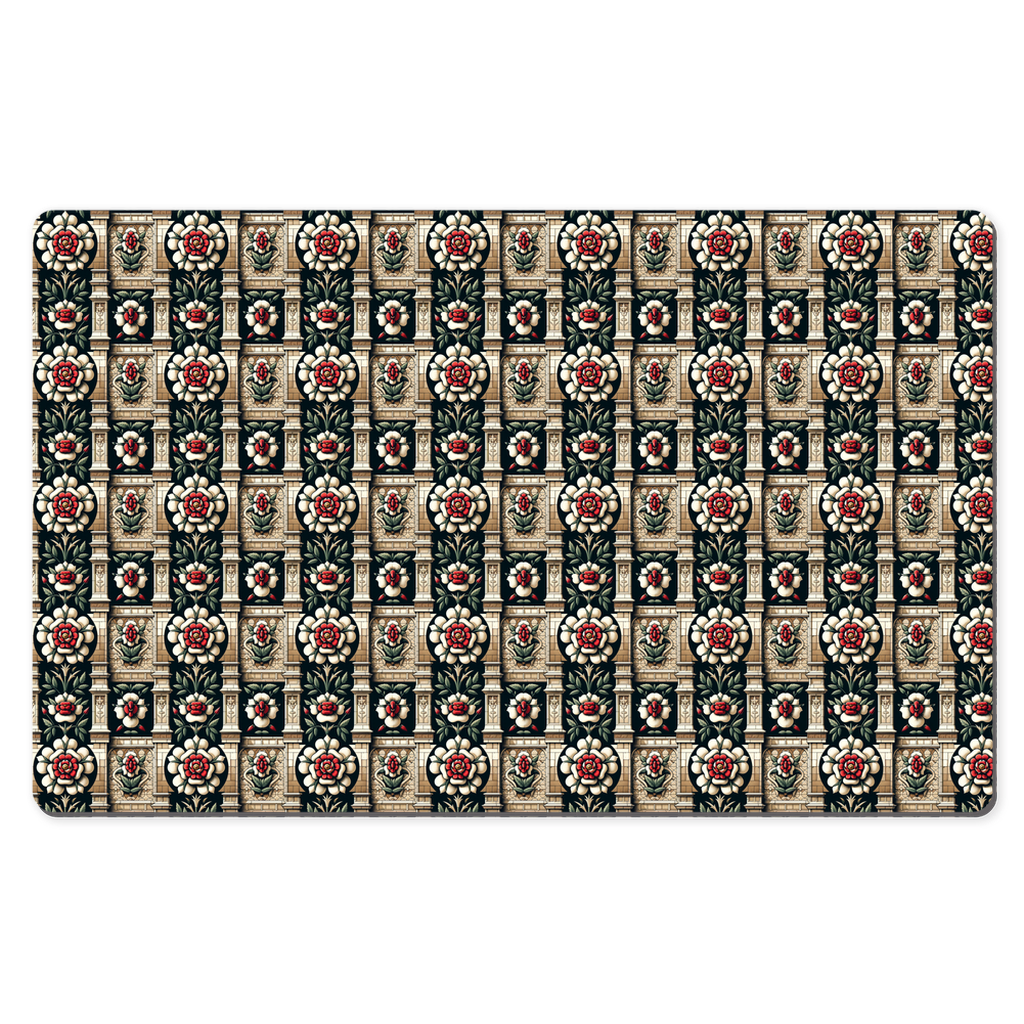 Tudor Rose on a Castle Desk Mats