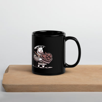Henry VIII’s Guide to Love: What Not To Do Black Glossy Mug