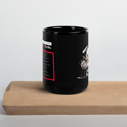 Henry VIII’s Guide to Love: What Not To Do Black Glossy Mug