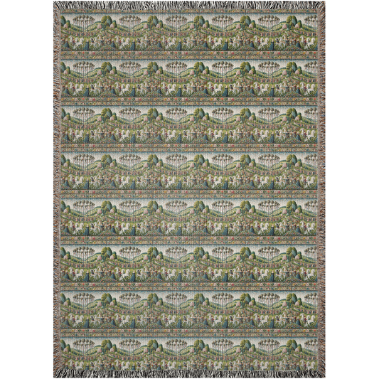 Springtime with Unicorn Woven Blankets