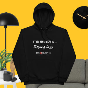 Streaming History Staying Cozy Tudorcon 2023 Streaming Premium eco hoodie