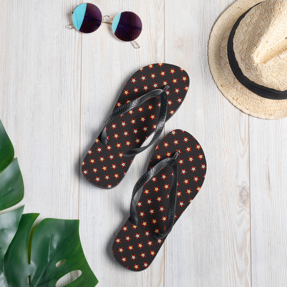 Tudor Rose Flip-Flops