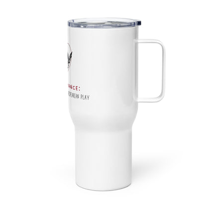 Tudor Romance: More Twists than a Shakespearean Play Travel mug with a handle