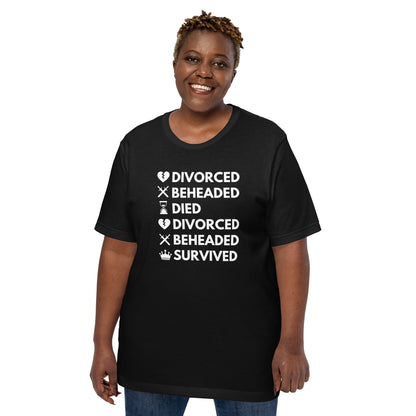 "The Six Wives Rhyme" Unisex Tshirt