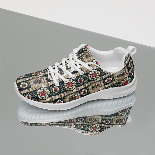 Tudor Rose on a castle Women’s athletic shoes