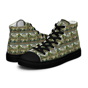 Springtime with Unicorn Women’s high top canvas shoes