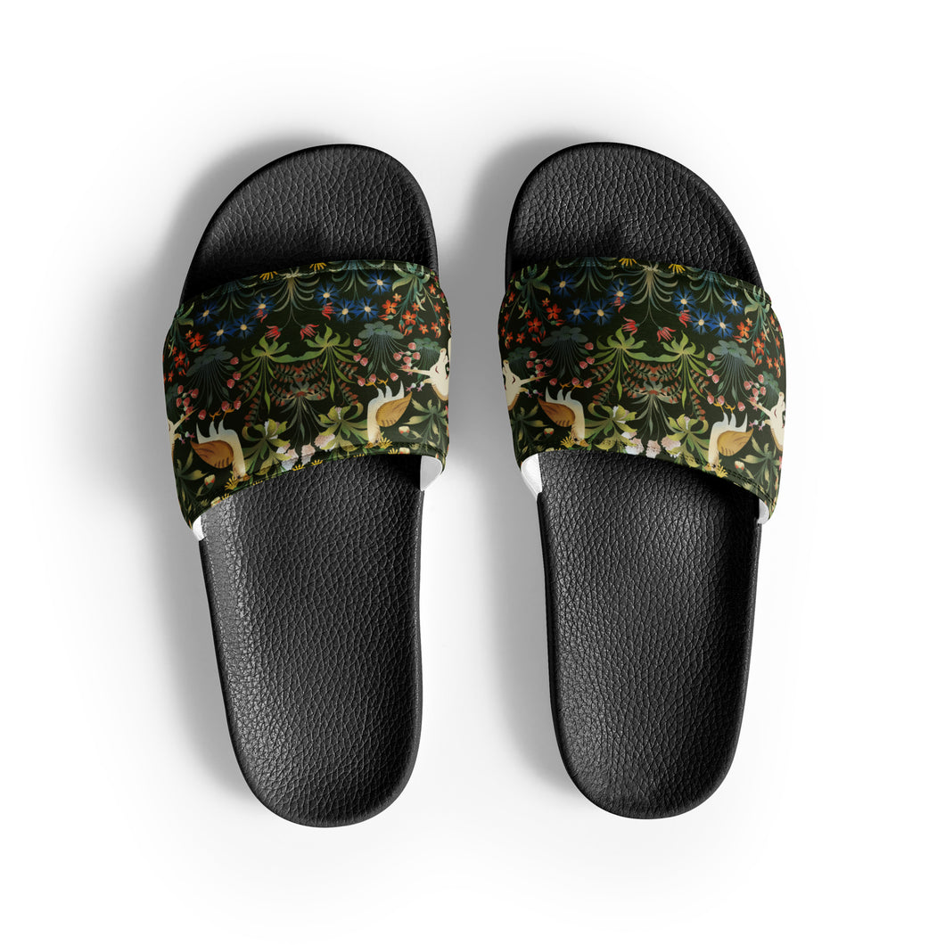 Medieval Unicorn Women's slides