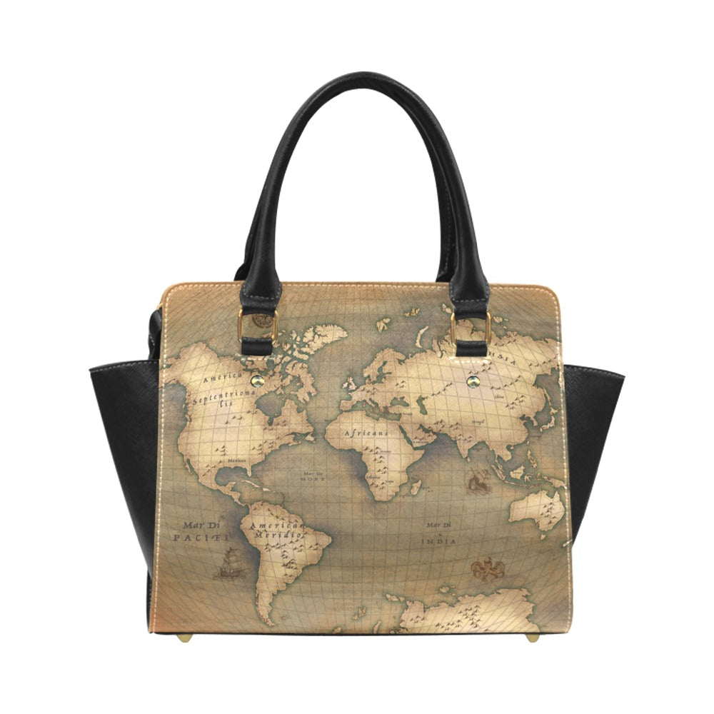 Old Map Classic Shoulder Handbag