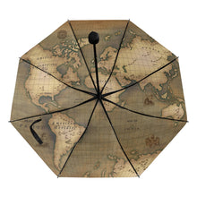 Old Map Anti-UV Foldable Umbrella (Underside Printing)