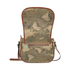 Old Map Saddle Bag