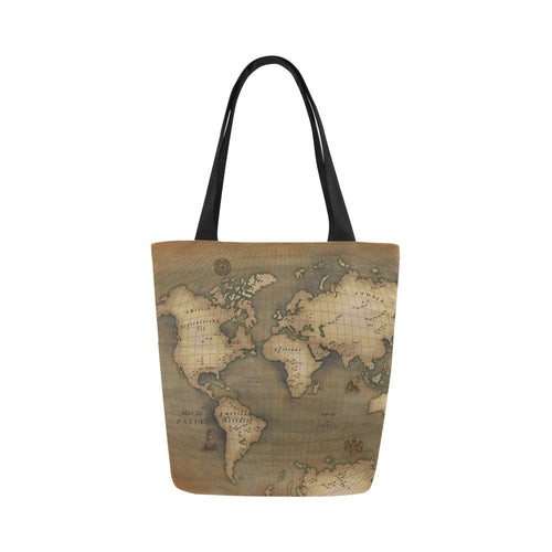 Old Map Canvas Tote Bag