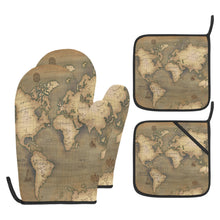 Old Map Oven Mitt & Pot Holder