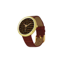 Six Wives Women's Golden Leather Strap Watch
