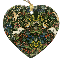 Medieval Unicorn Tapestry Porcelin Ornaments