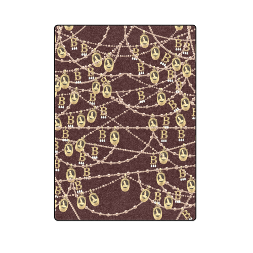 Anne Boleyn B Necklace Large Blanket 58