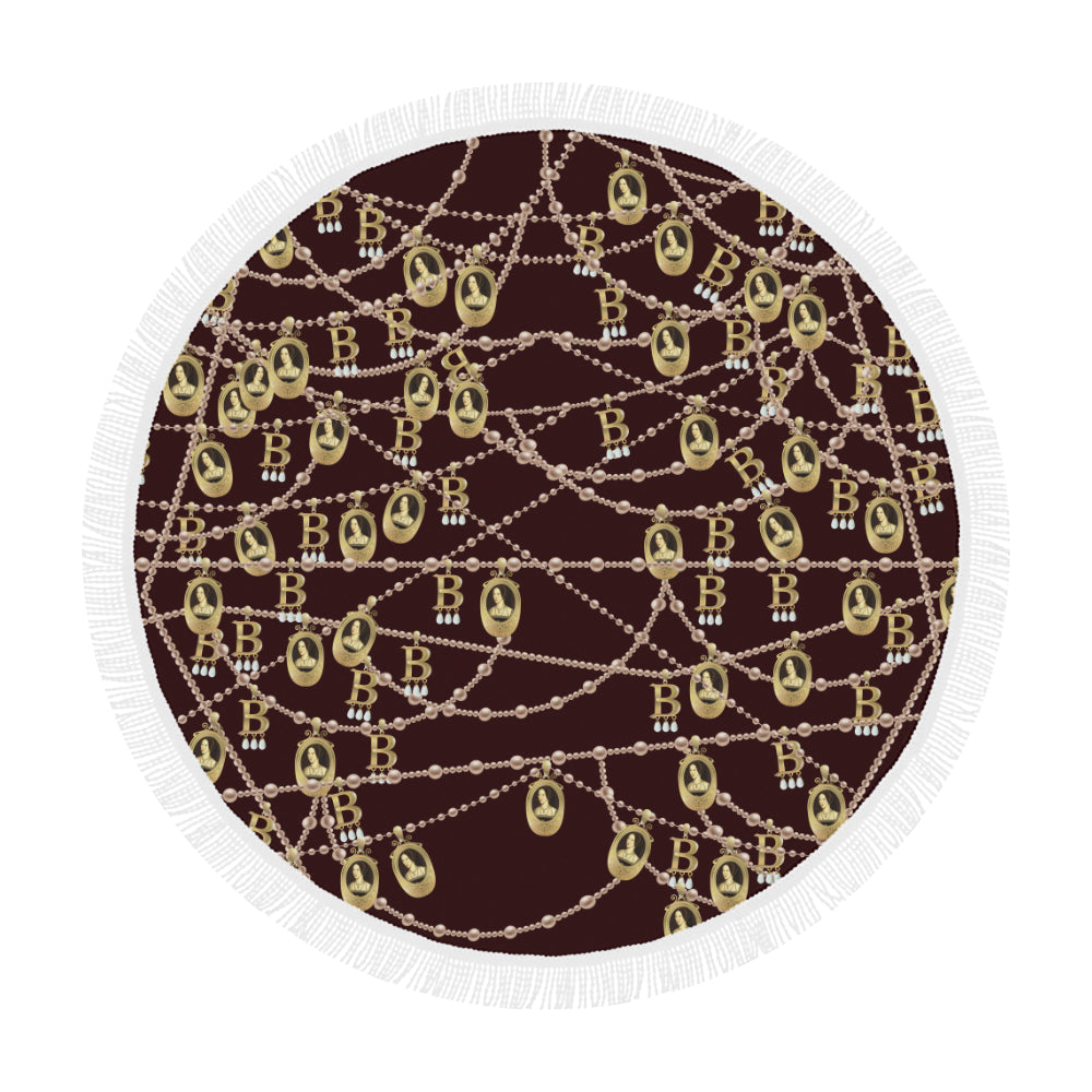 Anne Boleyn Portrait Circular Beach Shawl