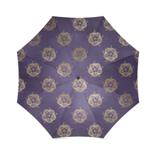 Purple Tudor Rose Foldable Umbrella