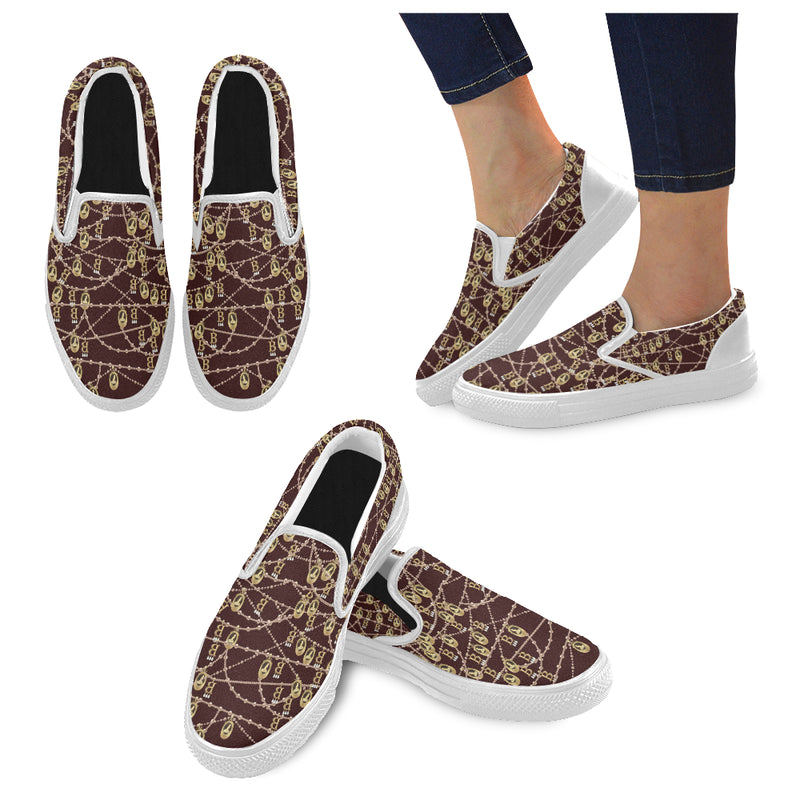 Anne Boleyn Portrait Women's Slip-On Canvas Shoes US8