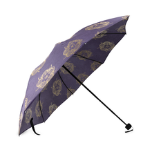 Purple Tudor Rose Foldable Umbrella