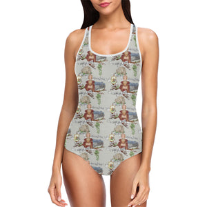 Anne of Cleves Vest One Piece Swimsuit