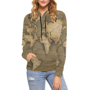 Old Map Hoodie for Women