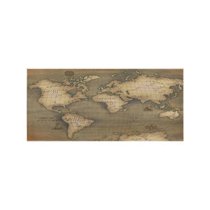 Old Map Area Rug 7'x3'3''