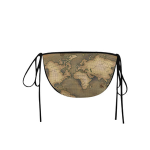 Old Map Bikini Swimsuit Bottom