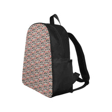 Medieval Village Multi-Pocket Fabric Backpack