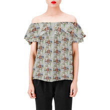 Anne of Cleves Off Shoulder Blouse with Ruffles