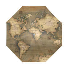 Old Map Anti-UV Foldable Umbrella