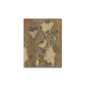 Old Map Canvas Print 14"x11"
